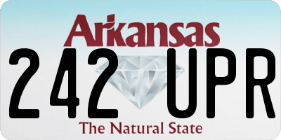 AR license plate 242UPR