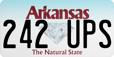 AR license plate 242UPS