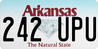 AR license plate 242UPU