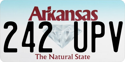 AR license plate 242UPV
