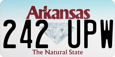 AR license plate 242UPW