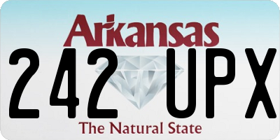 AR license plate 242UPX