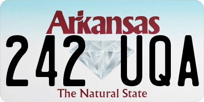 AR license plate 242UQA