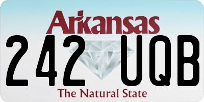 AR license plate 242UQB