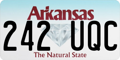 AR license plate 242UQC