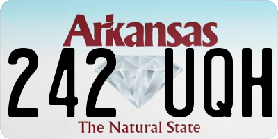 AR license plate 242UQH