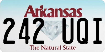 AR license plate 242UQI