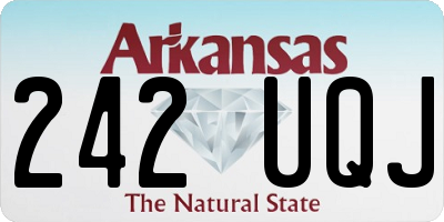 AR license plate 242UQJ