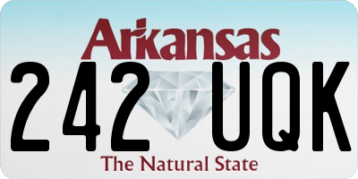 AR license plate 242UQK