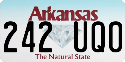 AR license plate 242UQO