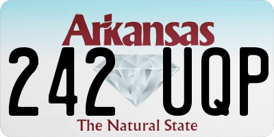 AR license plate 242UQP