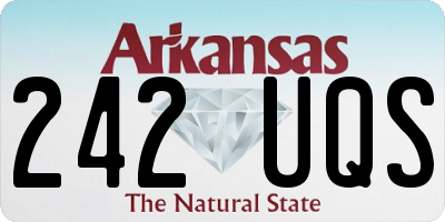 AR license plate 242UQS