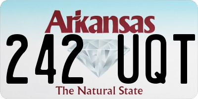 AR license plate 242UQT