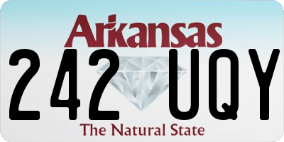 AR license plate 242UQY