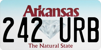 AR license plate 242URB