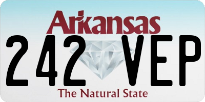 AR license plate 242VEP