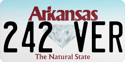 AR license plate 242VER
