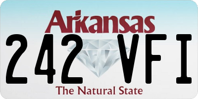 AR license plate 242VFI