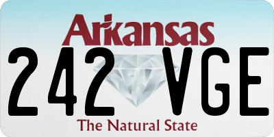 AR license plate 242VGE