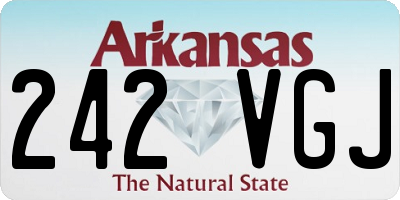AR license plate 242VGJ