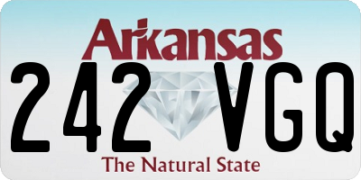 AR license plate 242VGQ