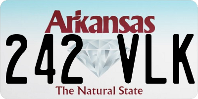AR license plate 242VLK