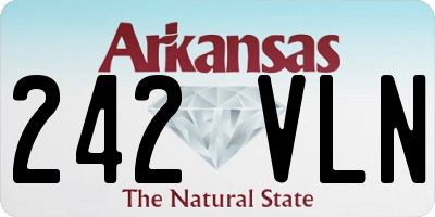 AR license plate 242VLN