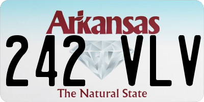 AR license plate 242VLV
