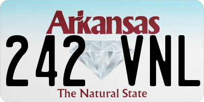 AR license plate 242VNL