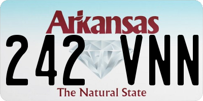 AR license plate 242VNN