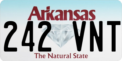 AR license plate 242VNT