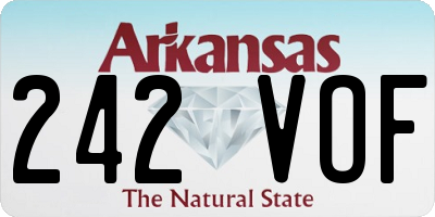 AR license plate 242VOF