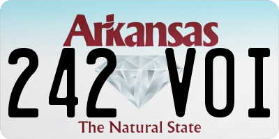 AR license plate 242VOI