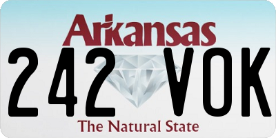 AR license plate 242VOK