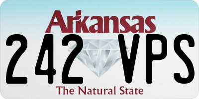 AR license plate 242VPS