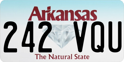 AR license plate 242VQU