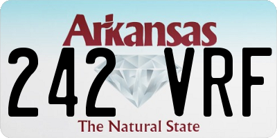 AR license plate 242VRF