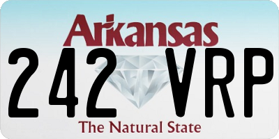 AR license plate 242VRP