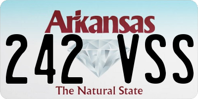 AR license plate 242VSS