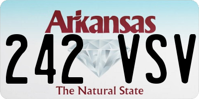 AR license plate 242VSV