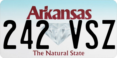 AR license plate 242VSZ