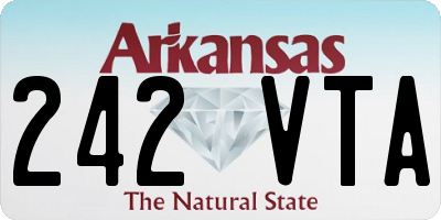 AR license plate 242VTA