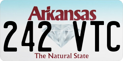 AR license plate 242VTC