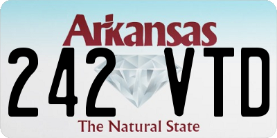 AR license plate 242VTD