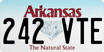 AR license plate 242VTE