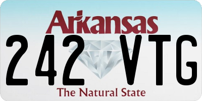 AR license plate 242VTG