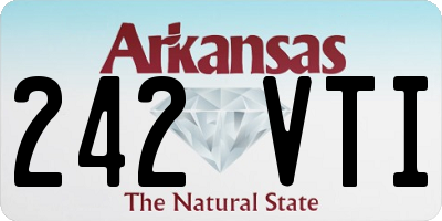 AR license plate 242VTI