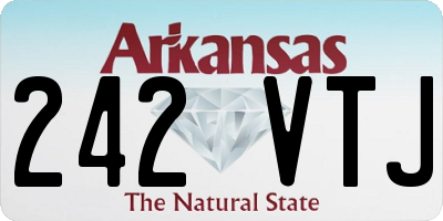 AR license plate 242VTJ