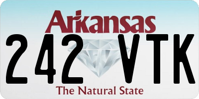 AR license plate 242VTK