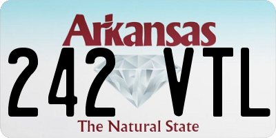 AR license plate 242VTL